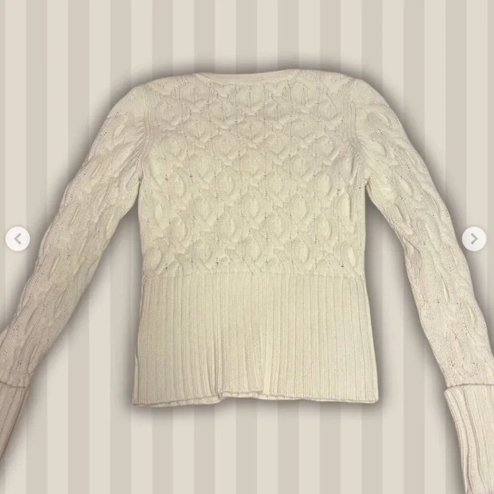 Vintage Tommy Hilfiger Cream Cable Knit Sweater Large - Picture 3 of 6
